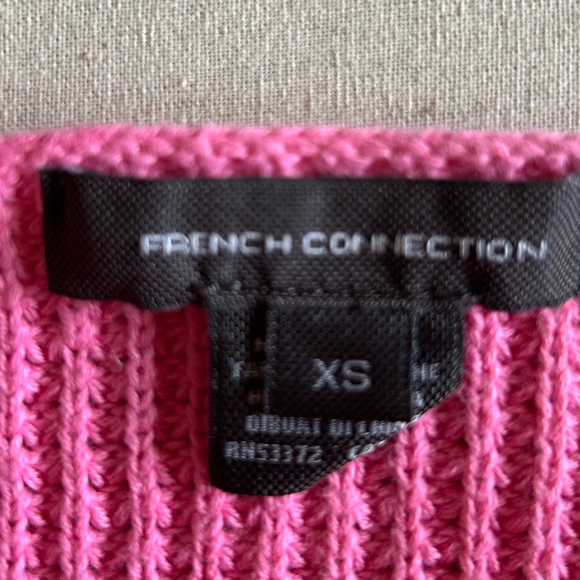 French Connection Oversized Boat Neck Pink Women's Sweater Size XS - Picture 4 of 5